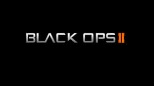 黑色背景上銀色和橙色的 Black Ops II 遊戲標誌