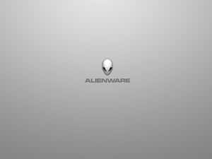 灰色漸變背景上的Alienware標誌