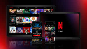 四個螢幕顯示Netflix的日本遊戲部分，配有彩色縮圖。