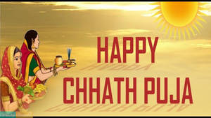 兩位身穿傳統印度服飾的女性，在日落時分的Chhath Puja節日中獻上祈禱和水果。