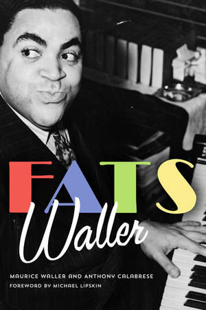 Fats Waller 在鋼琴前微笑，帶有彩色標題文字 — Huawei MatePad Air (2025) 壁紙