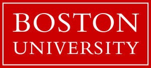 Boston University 標誌，白色文字在紅色背景上 — 學校 壁紙