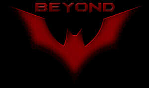 紅色蝙蝠標誌，帶有六邊形圖案和'BEYOND'文字，背景為黑色。
