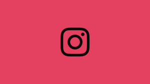 Instagram標誌圖標在粉紅背景上