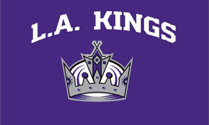 L.A. Kings冰球隊標誌，帶有皇冠，背景為紫色 — Jordan 標誌 GIF 壁紙