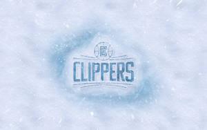 LA Clippers 標誌埋在雪中，雪花飄落 — Jordan 標誌 GIF 壁紙
