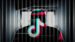 欄杆後的人物剪影，疊加 TikTok 標誌。