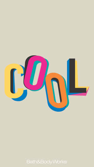 在米色背景上拼出cool的鮮豔3D字母