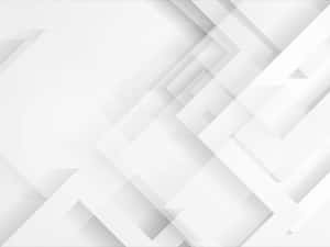 現代抽象牆紙，以白色和灰色調重疊幾何形狀。
