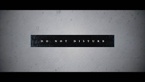 數碼牆紙，在紋理灰色背景上顯示「DO NOT DISTURB」文字。