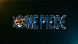 深色漸變背景上帶有骷髏和草帽的 One Piece 動畫標誌