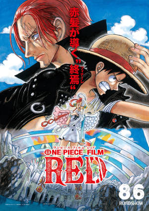 《航海王劇場版：紅髮歌姬》的動畫電影海報，展示兩位主要角色在動作中。 — 火影忍者海報 壁紙