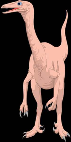 淡色獸腳類恐龍插畫