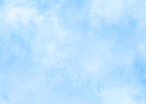 夢幻的水彩天空，帶有柔和的藍色和白色雲朵。 — 簡約藍色美學 壁紙
