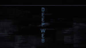 喺黑暗故障數碼背景上，垂直嘅青色文字寫住 deep web。