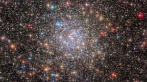 黑色背景下深空中色彩繽紛的密集星團。 — Astroworld GIF 壁紙