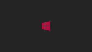 深灰色背景上的紅色Windows標誌