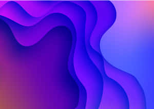 帶有流動紫色和藍色波浪的抽象數碼藝術。 — 極簡美學 壁紙