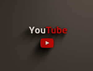深灰色背景上的 YouTube 標誌，帶紅色播放按鈕 — 暗色 壁紙