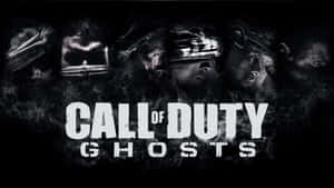 Call of Duty Ghosts 遊戲標題，士兵面孔在煙霧中 — 使命召喚：現代戰爭 壁紙