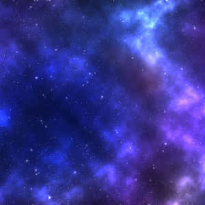星空，有發光的藍色和紫色星雲以及散落的星星。 — 星星 壁紙