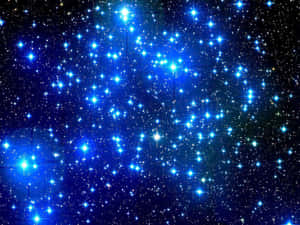 夜空中閃耀的藍色星野。 — 星星 壁紙
