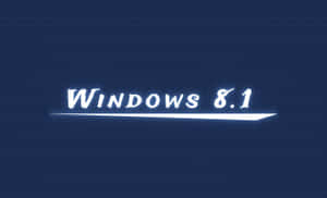 Windows 8.1 標誌，在深藍色紋理背景上帶有發光的白色文字。