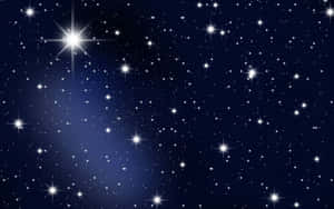 星空夜空，帶有明亮的星爆和閃爍星星。 — 月色夜空 壁紙