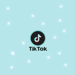 TikTok 標誌在藍色背景上帶有星爆效果
