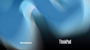 帶有Lenovo ThinkPad標誌的抽象藍色和白色光線漩渦。