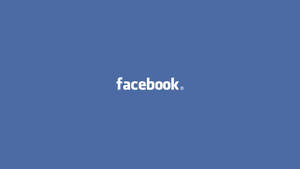 純藍色背景上的Facebook標誌