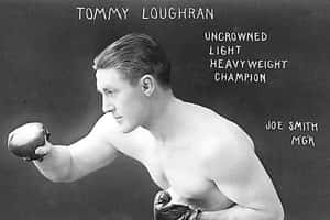 Tommy Loughran的復古拳擊肖像，未加冕的輕重量級冠軍。 — 拳擊 壁紙