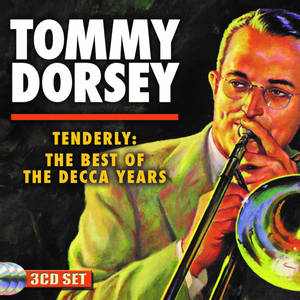 Tommy Dorsey在復古爵士專輯封面上演奏長號。 — 音樂 GIF 壁紙
