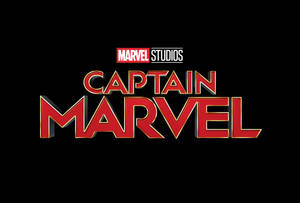 帶有 Marvel Studios 標誌的 Captain Marvel 電影標題標誌