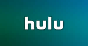 漸變青綠色背景上的 Hulu 標誌。 — 螢幕保護 壁紙