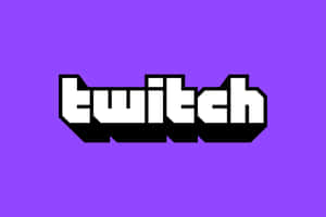 紫色背景上帶有黑色輪廓的白色 Twitch 標誌。