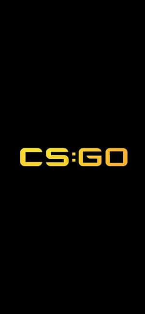 黑色背景上的黃色 CS:GO 標誌