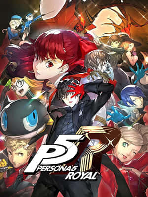 《女神異聞錄5 皇家版》的動畫遊戲海報，主要角色擺出動作姿勢。 — 女神異聞錄5 壁紙