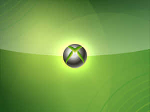發光的Xbox標誌在綠色漸變背景上，帶有彎曲的光線條紋。
