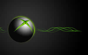 發光的綠色Xbox標誌，帶有能量軌跡，深色背景 — Xbox GIF 壁紙