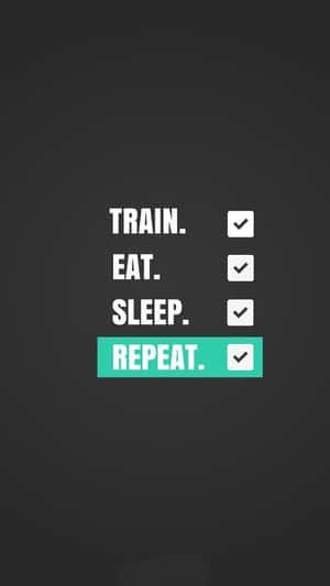 勵志清單 train eat sleep repeat 全部勾選 — iPhone 8 壁紙
