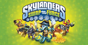 色彩繽紛卡通風格的Skylanders Swap Force遊戲角色。