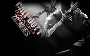 士兵持槍和刀在《Call of Duty Black Ops II》遊戲藝術中對抗殭屍。 — 使命召喚黑色行動4 壁紙