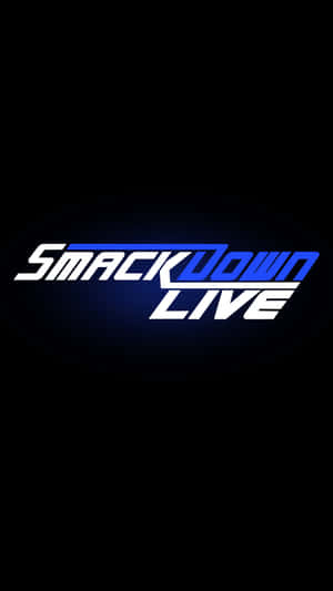 SmackDown Live 標誌，藍白文字在黑色背景上發光