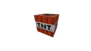 一個來自遊戲Minecraft的像素化紅色和灰色TNT方塊。