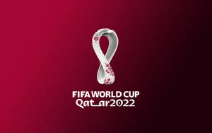 紅色漸變背景上的FIFA世界盃卡塔爾2022官方標誌