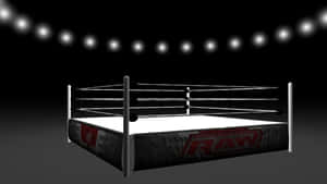 在明亮競技場燈光下的WWE RAW摔角擂台。 — 摔角 GIF 壁紙