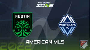 奧斯汀FC對溫哥華白帽FC MLS 2022比賽圖形，包含球隊標誌和統計區域品牌標識。 — 凌志標誌 GIF 壁紙