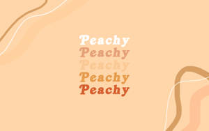 在抽象背景上以漸變蜜桃色調顯示的 Peachy 文字 — 火影忍者海報 壁紙