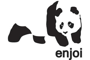 黑白熊貓標誌，下方有enjoi字樣。